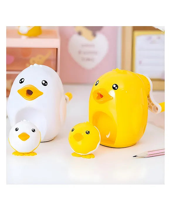Sharpener For Kids 2 In 1 Chick And Chicken Shaped Pencil Sharpener Heavy-duty Manual Portable Sharpener For Kids Adults Boys And Girls Color May Vary