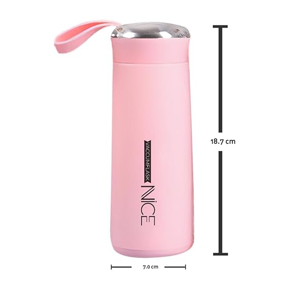 Nice Glass Water Bottle-400ML Hot and Cold Beverage for School ,College ,Home, Gym Multicolor Portable Bottle (1)