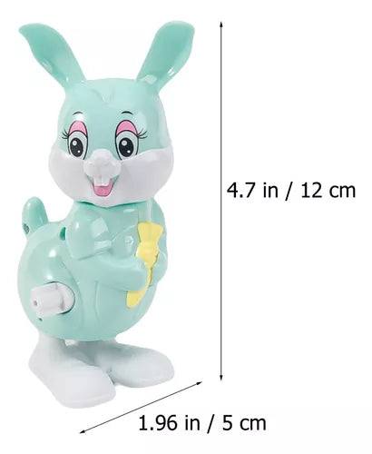 Rabbit Wind Up Key Operated Toys for Kids Wind up Key Jumping Toy Dancing Rabbit Windup Clockwork Key Toy Multicolor