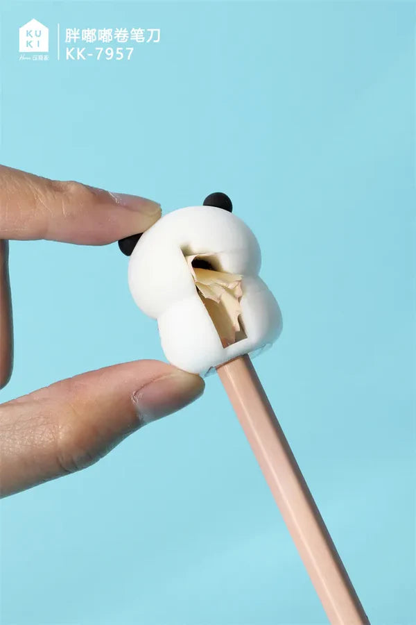 Cute Panda Shape Pencil Sharpener For Kids (Random Design)
