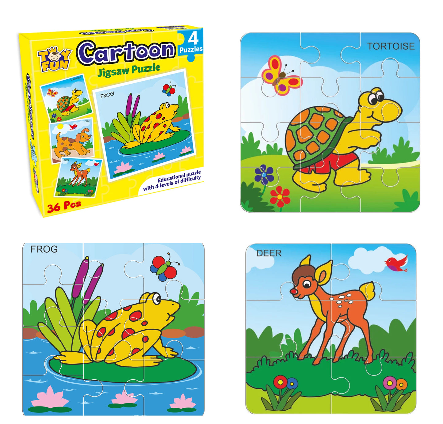 Jigsaw Cartoon Educational Intellectual Brainy Puzzle, Color : Multicolor