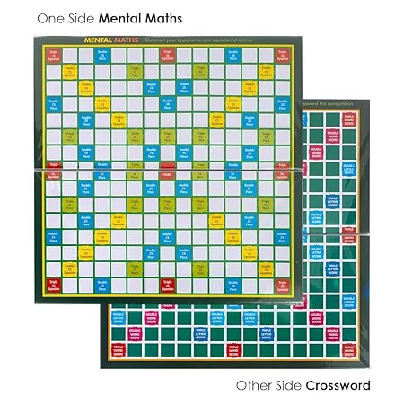 Brilliant 2 in 1 Crossword & Mental Maths Classic Board Games | Word, Letters, Numbers Game for All Ages