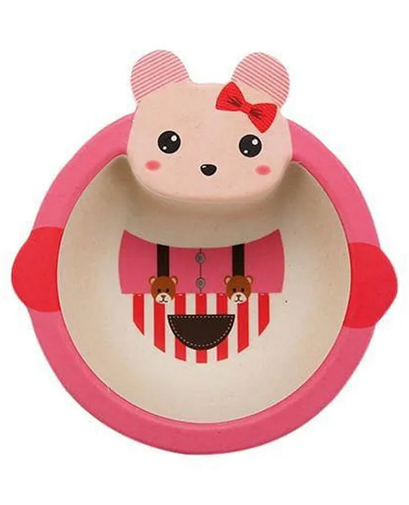 PRODUCTSKART Bamboo Fiber Feeding Bowl (Colour & Print May Vary)