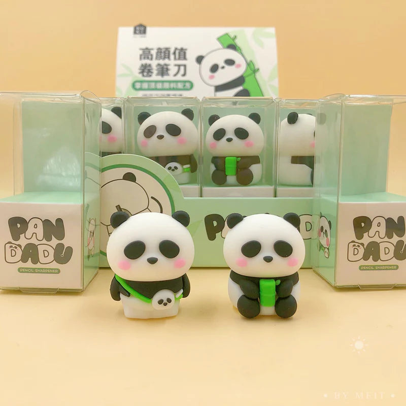 Cute Panda Shape Pencil Sharpener For Kids (Random Design)