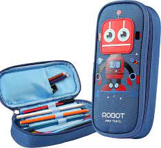 Zentric Pencil Pouch Robot Space Travel Pencil Case For Kids Art Polyester Pencil Box