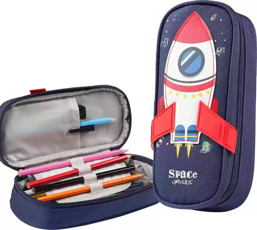 Zentric Pencil Pouch Robot Space Travel Pencil Case For Kids Art Polyester Pencil Box