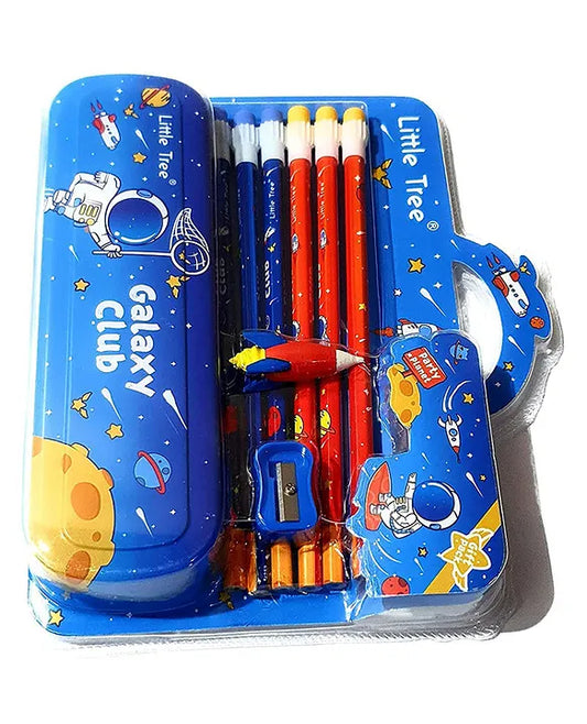 Galaxy Space Pencil Box Set - Blue