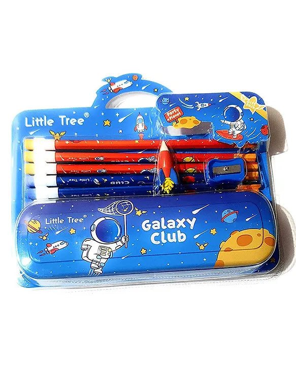 Galaxy Space Pencil Box Set - Blue