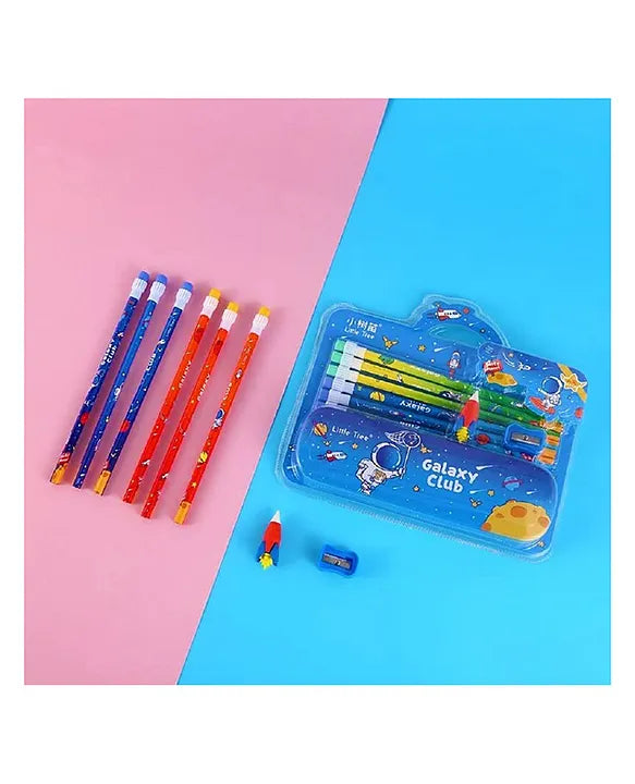 Galaxy Space Pencil Box Set - Blue