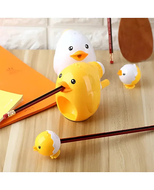 Sharpener For Kids 2 In 1 Chick And Chicken Shaped Pencil Sharpener Heavy-duty Manual Portable Sharpener For Kids Adults Boys And Girls Color May Vary
