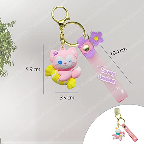 FunBlast Unicorn Keychain – 3D Fancy Rubber Key Chain, Kawaii Keychains, Keyrings for Home, Office, Car, Best Gift Keychains, Key Chains for Girls, Party Favor