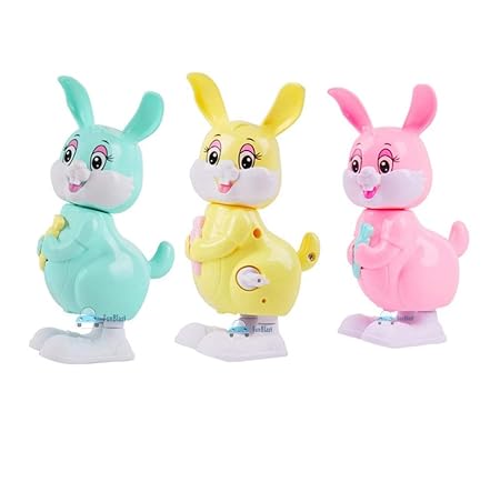 Rabbit Wind Up Key Operated Toys for Kids Wind up Key Jumping Toy Dancing Rabbit Windup Clockwork Key Toy Multicolor