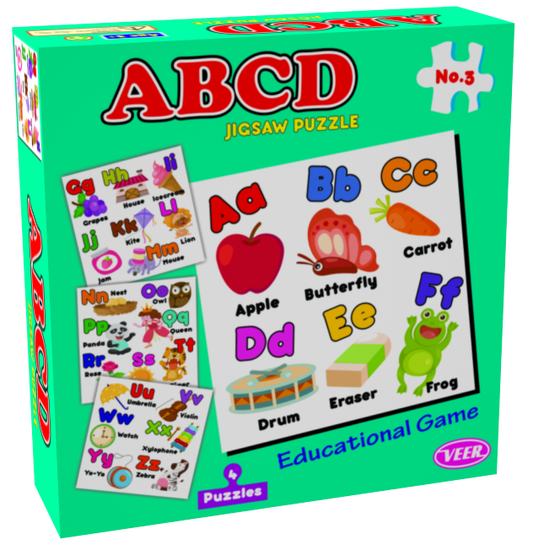 Multicolor Jigsaw Puzzle - ABCD Educational Creative Learning Game