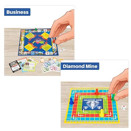 7 in 1 Family Board Game,|Brainvita,Ludo,Snakes & Ladders,Business,Car Rally,Diamond Mine,Cricket