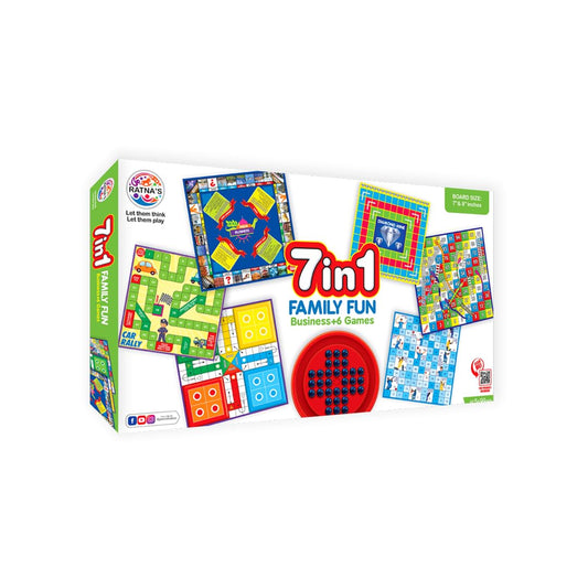 7 in 1 Family Board Game,|Brainvita,Ludo,Snakes & Ladders,Business,Car Rally,Diamond Mine,Cricket