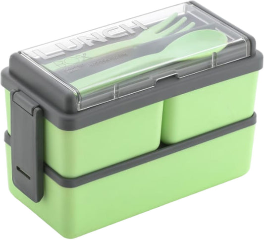 Compartment Orange Color with Spoon and Fork Office Collage 3 Containers Lunch Box  (1500 ml)
