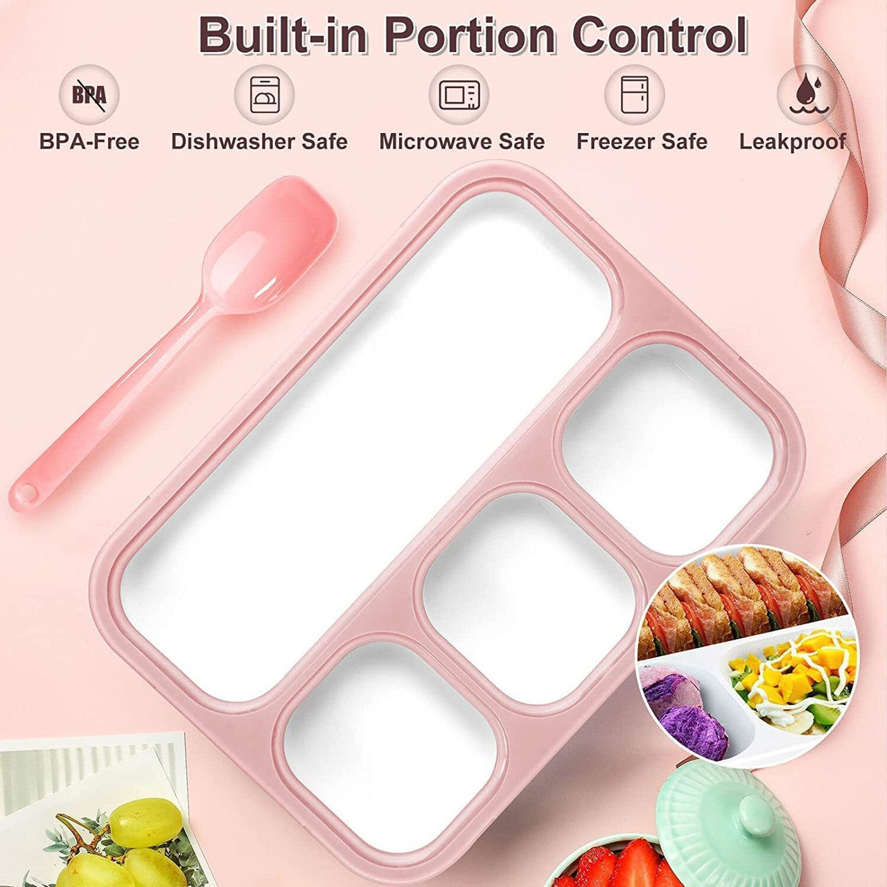 BPA Free Leak Proof Designed Plastic Lunch Tiffin Box for Kids, Men and Women 1 Containers Lunch Box  (1000 ml, Thermoware)