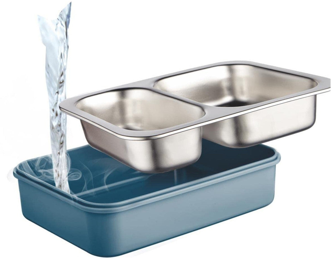 2 Compartment Insulated Lunch Box Stainless Steel Tiffin Box for School 2 Containers Lunch Box  (500 ml, Thermoware)