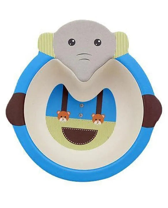 PRODUCTSKART Bamboo Fiber Feeding Bowl (Colour & Print May Vary)