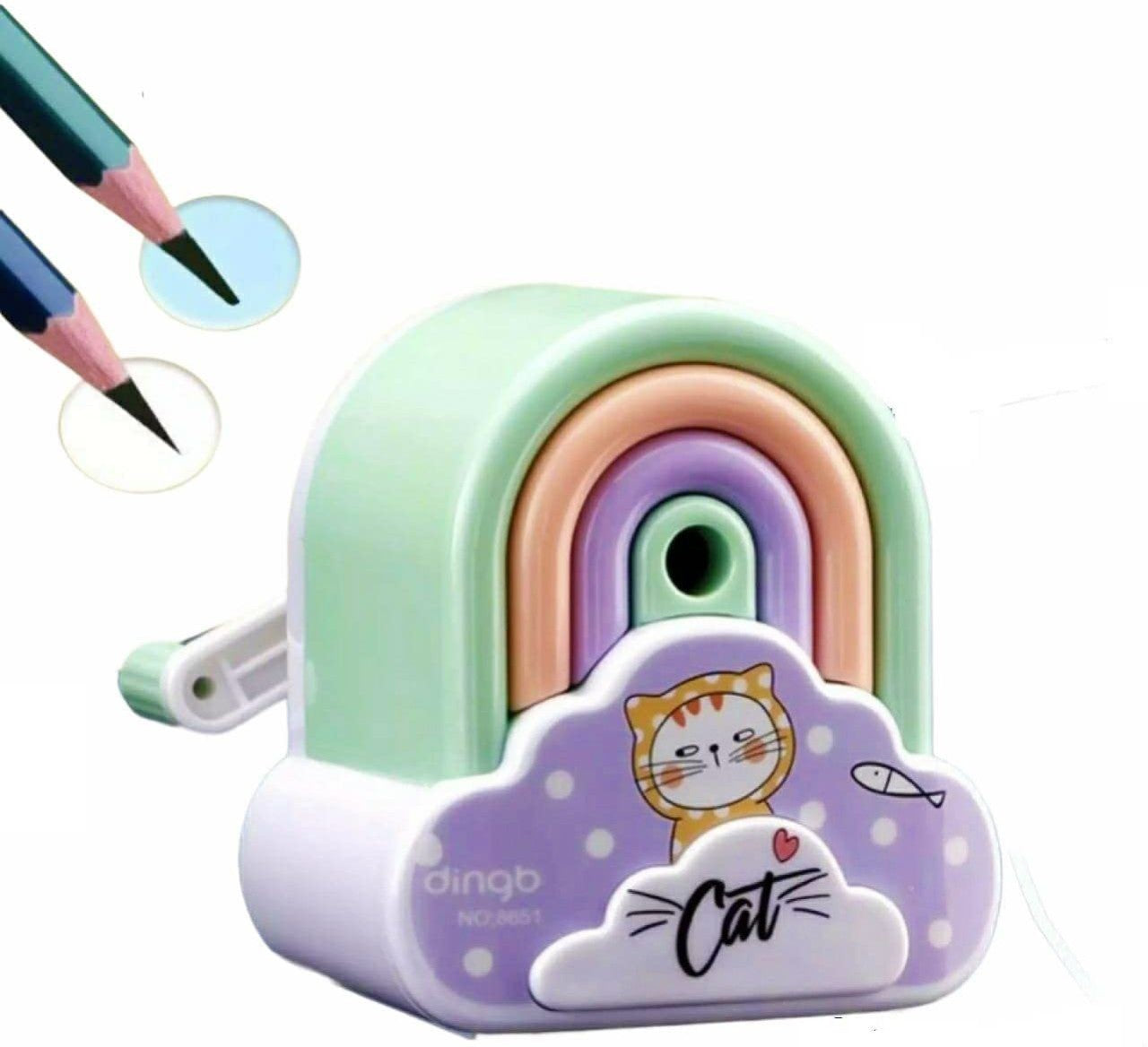 1 Rainbow Shaped Pencil Sharpener Sharpeners  (Set of 1, Multicolor)