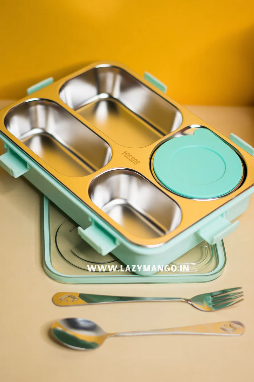 radworld New mofu tofu Stainless Steel Lunch Boxes (4 Compartment Lunch Box)