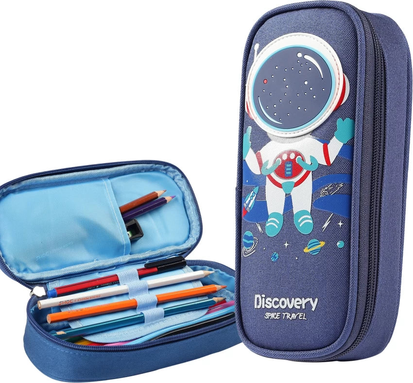 Zentric Pencil Pouch Robot Space Travel Pencil Case For Kids Art Polyester Pencil Box