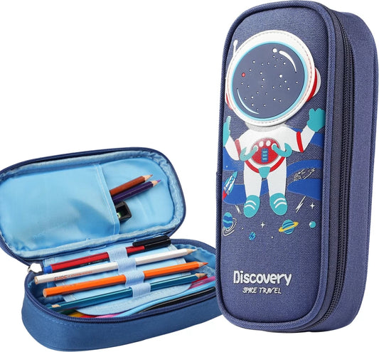 Zentric Pencil Pouch Robot Space Travel Pencil Case For Kids Art Polyester Pencil Box