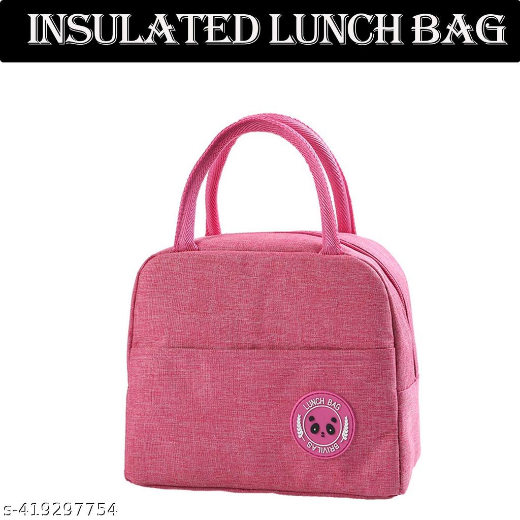 Flywind Insulated Lunch Bag for Men Women Kids Boy Girl Smiley Design Tote Lunch Bag Lunch Bag  (Pink, 5 L)