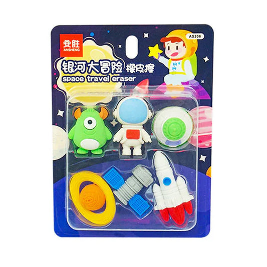 Space Astronaut Theme Eraser Set for Kids Pack of 1 pcs Multicolor