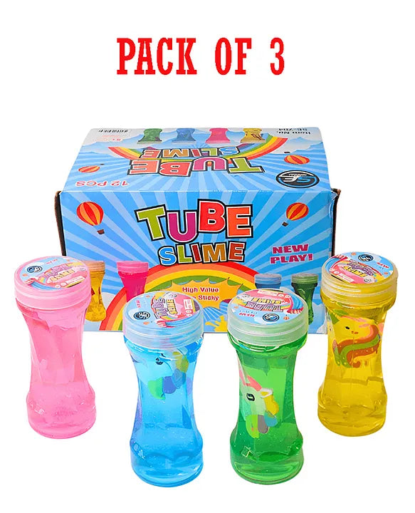 Slime Kit for Girls Boys, Slime Party Favors for Kids, Pretty Stretchy & Non-Sticky Slime Pack, Bottle Slime for Kids Stuffers Pack Of 3